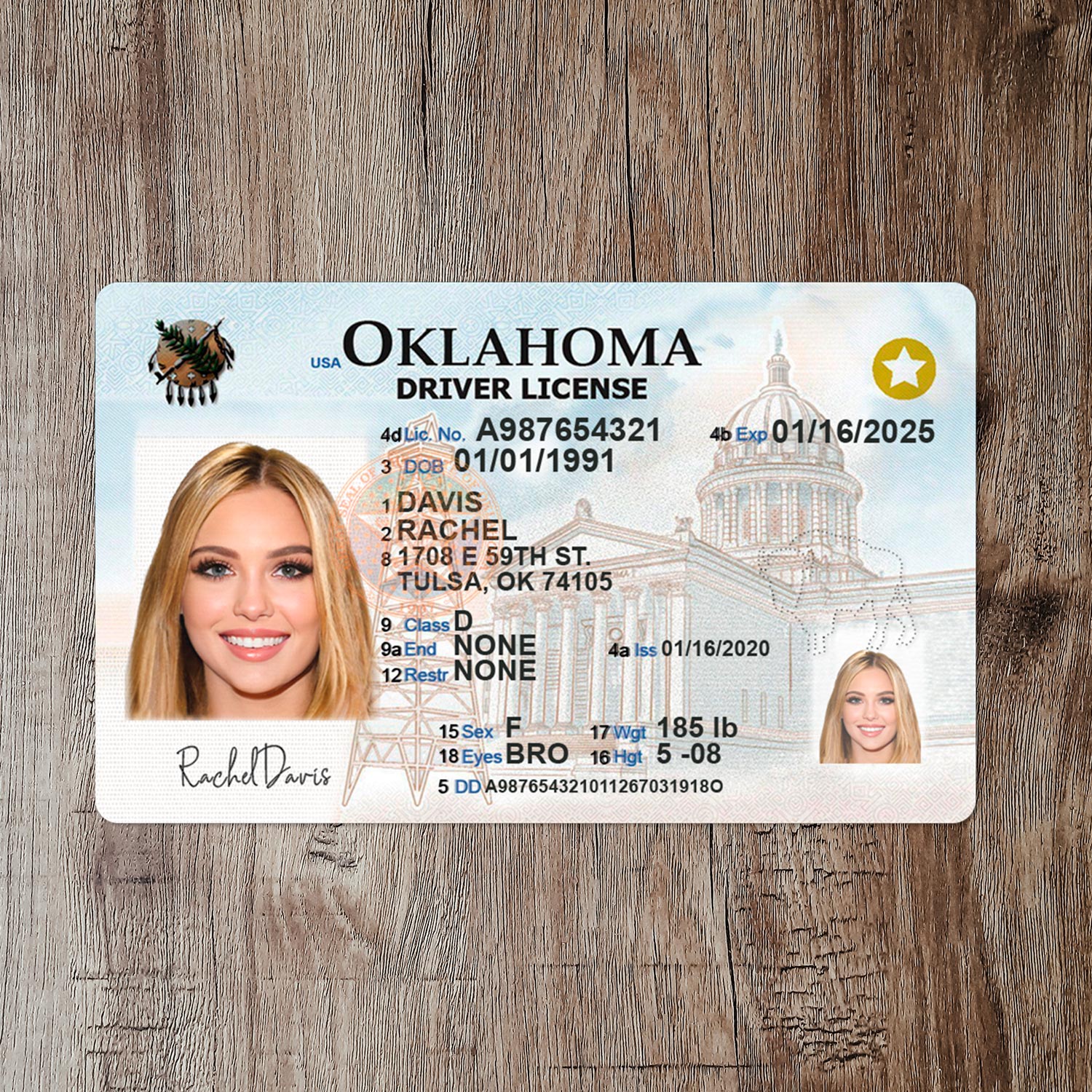 Oklahoma DL PSD Template Slide 1