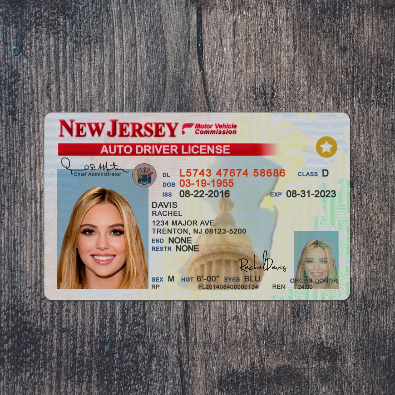 New Jersey DL PSD Template Slide 1