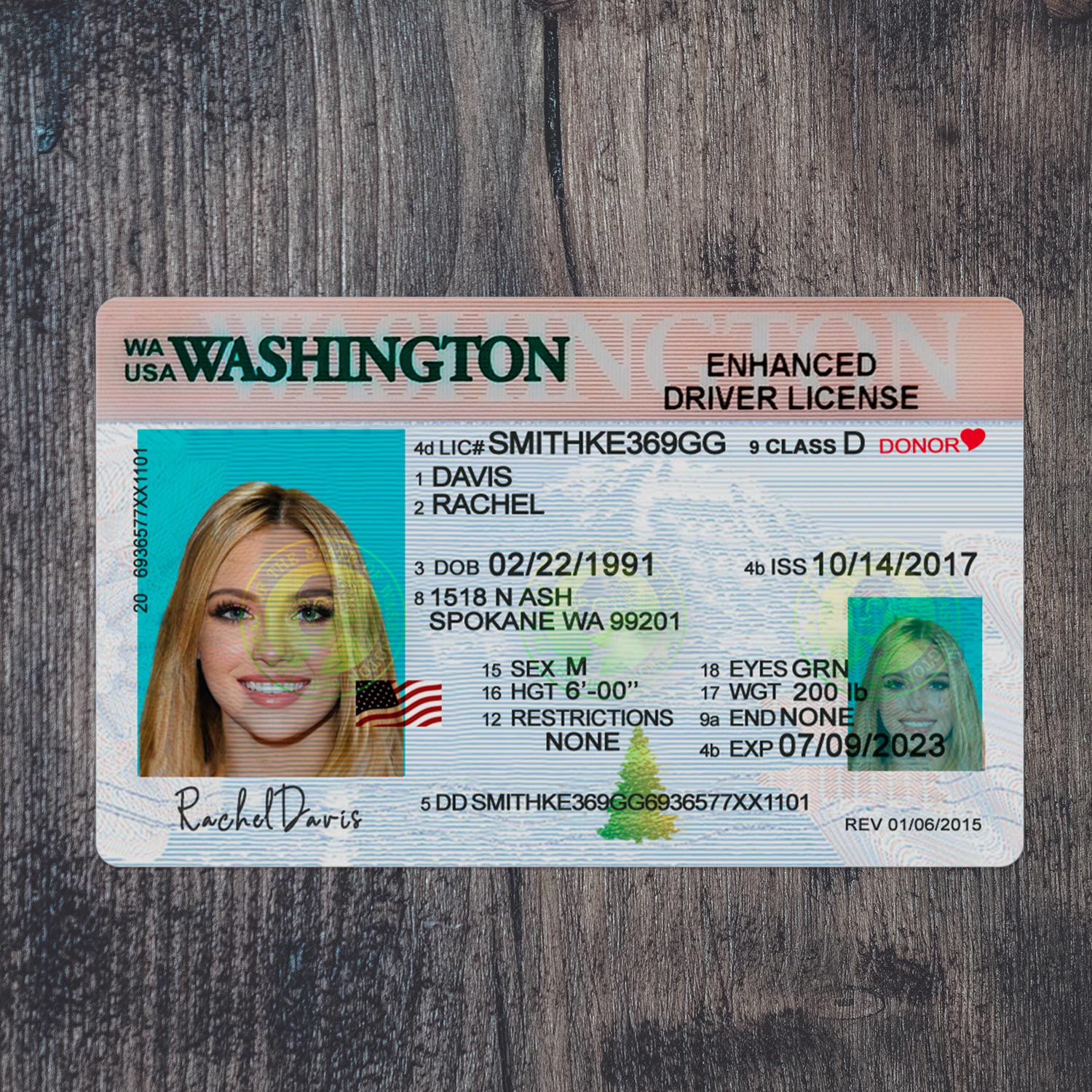 Washington DL PSD Template
