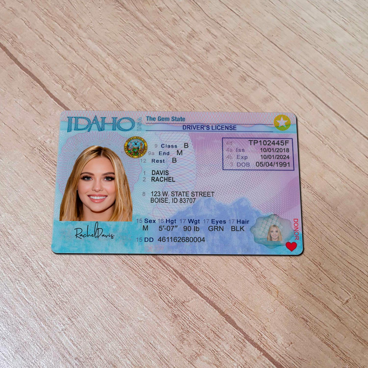 Idaho DL PSD Template