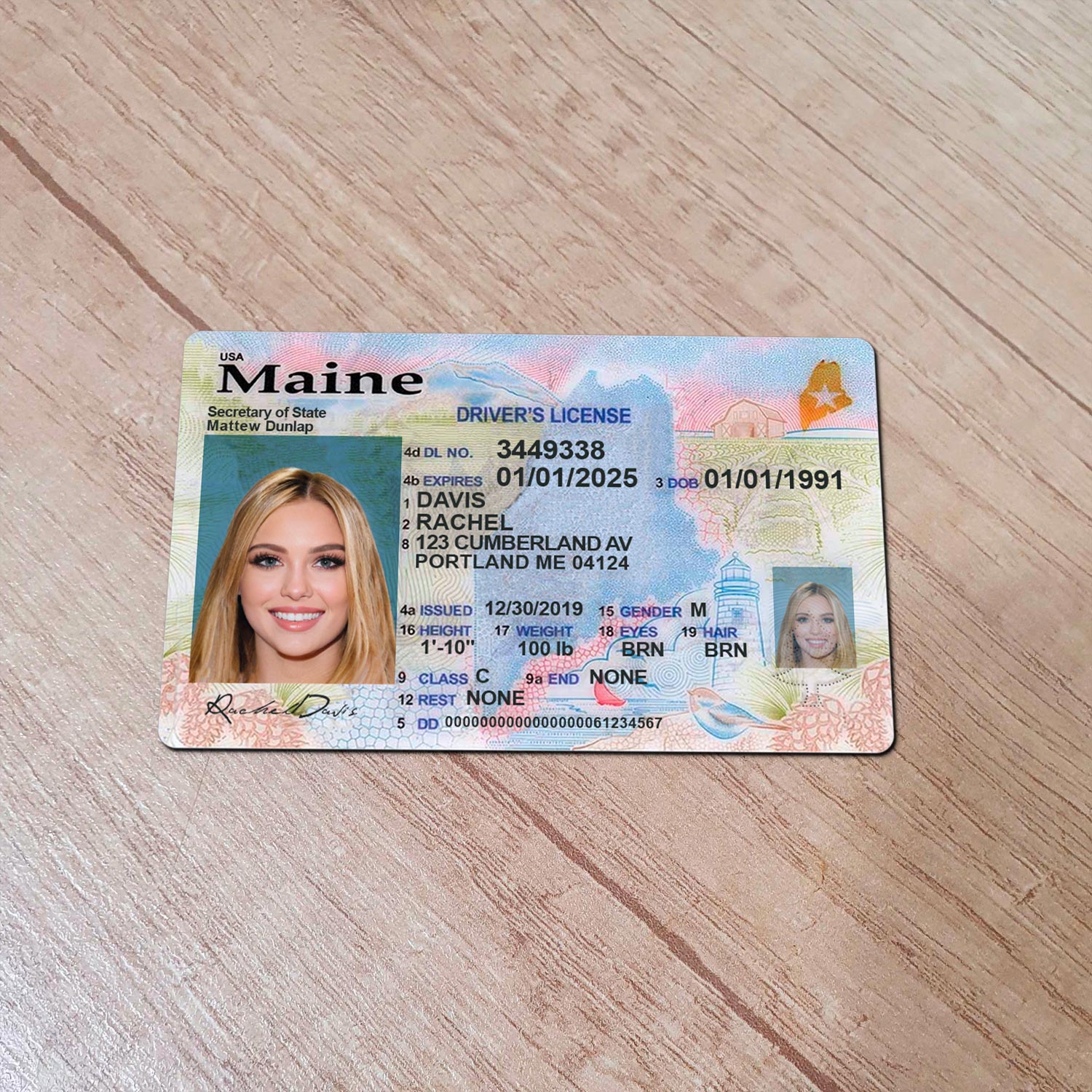 Maine DL PSD Template Slide 1